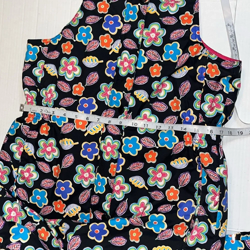 Hanna Andersson-14(160)- Floral Snowsuit - Black and Multicolor bib snow overall